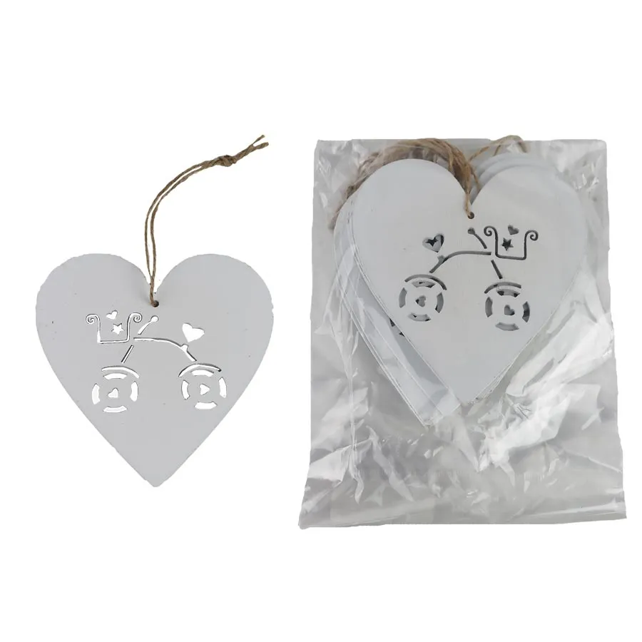 Heart for hanging, 8 pcs D6671