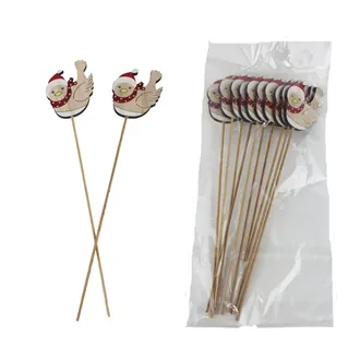 Bird decoration on stick, 10 pcs D6675