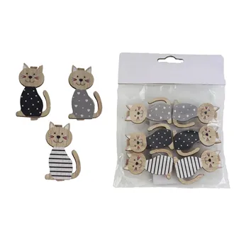 Cat clip, 6 pcs D6918