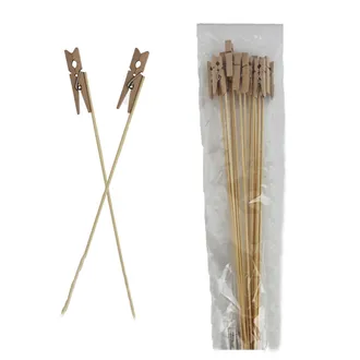 Pegs on stick, 12 pcs D6934