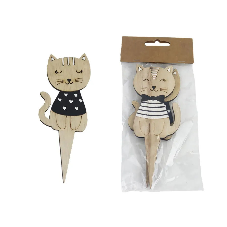 Cat to stick, 2 pcs D6947