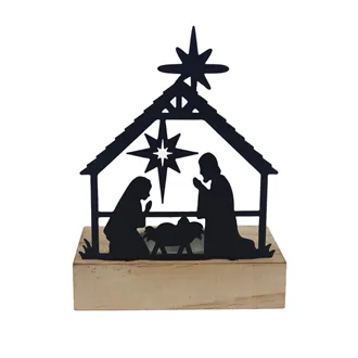 Candelabra for 1 candle with nativity scene K3758