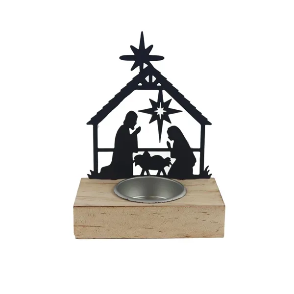 Candelabra for 1 candle with nativity scene K3758