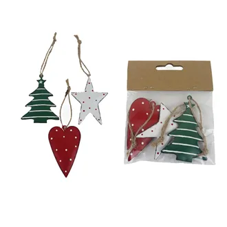 Christmas decorations for hanging, 3 pcs K3761