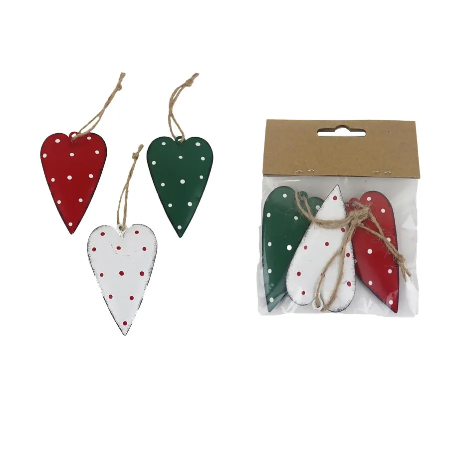 Hearts for hanging, 3 pcs K3762