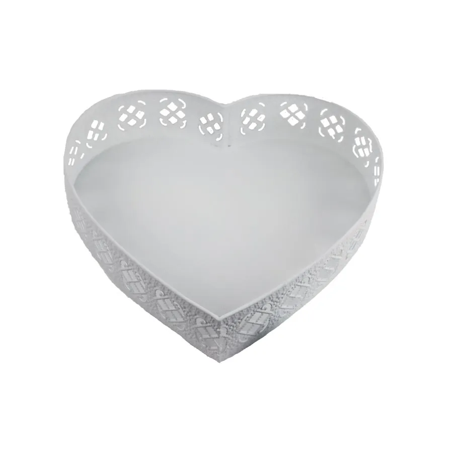 Heart-shaped metal tray K3846/1