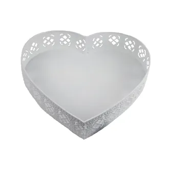 Heart-shaped metal tray K3846/2