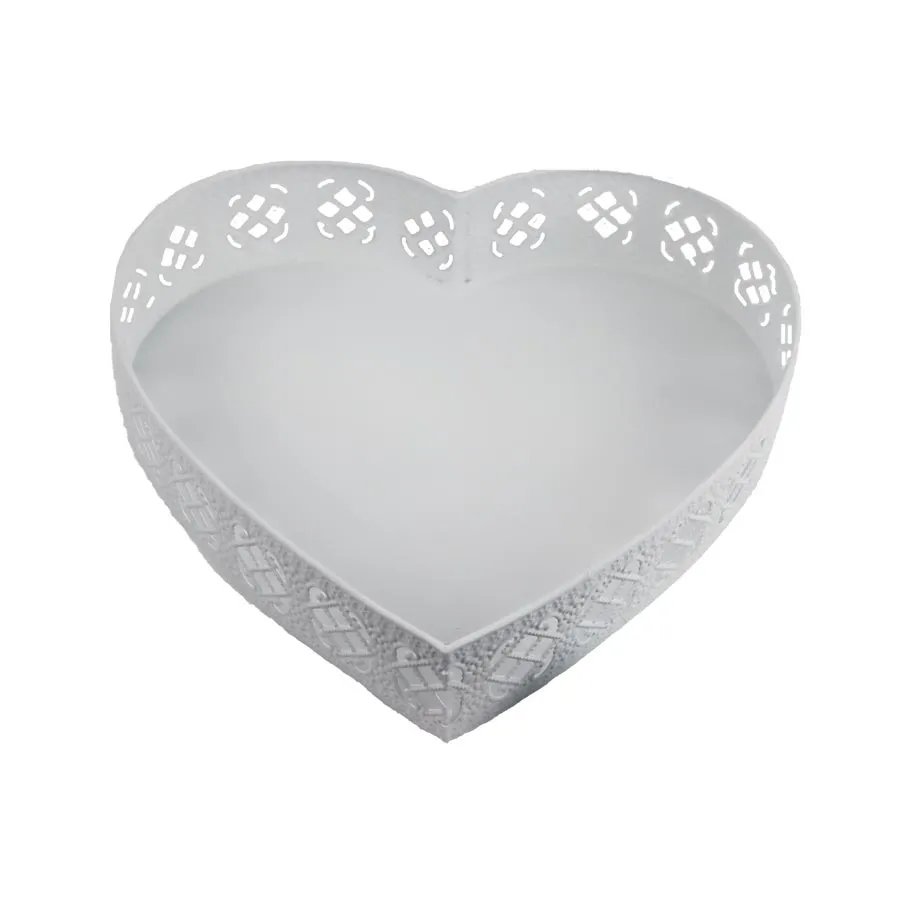 Heart-shaped metal tray K3846/2