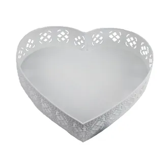 Heart-shaped metal tray K3846/3