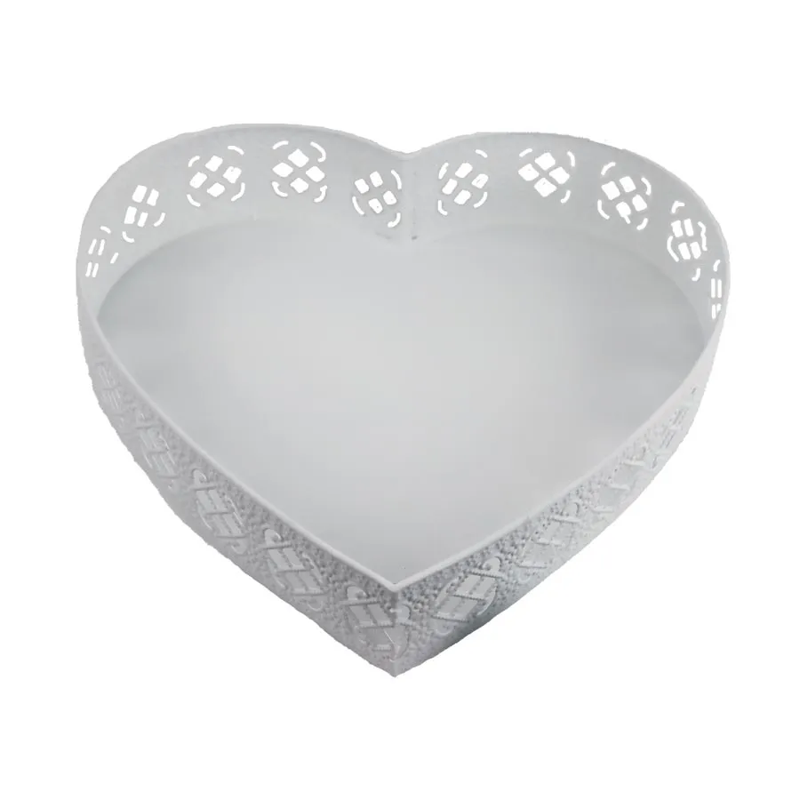 Heart-shaped metal tray K3846/3