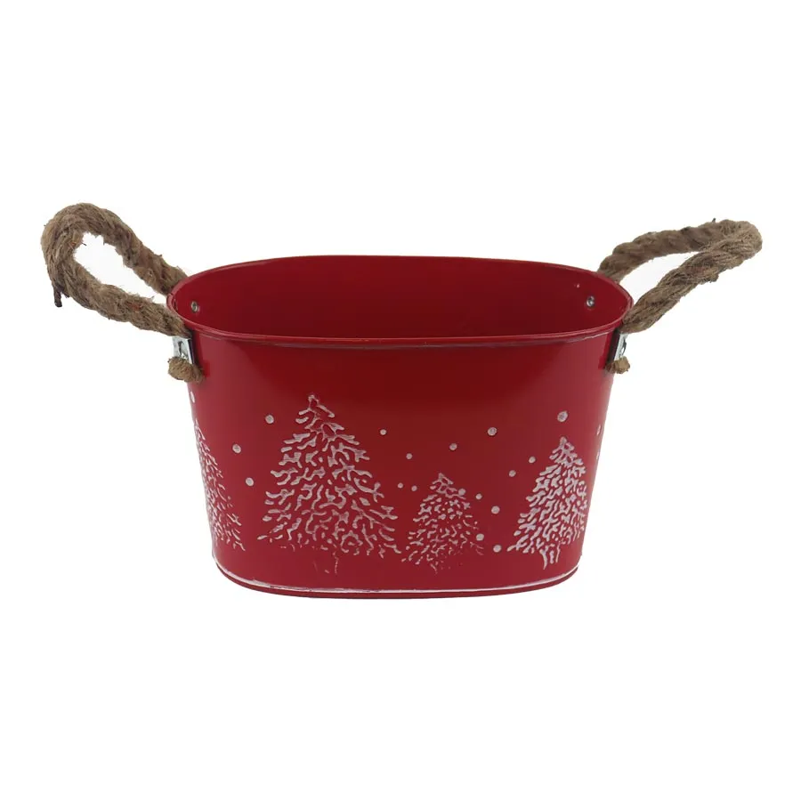 Metal oval flowerpot K3935/1