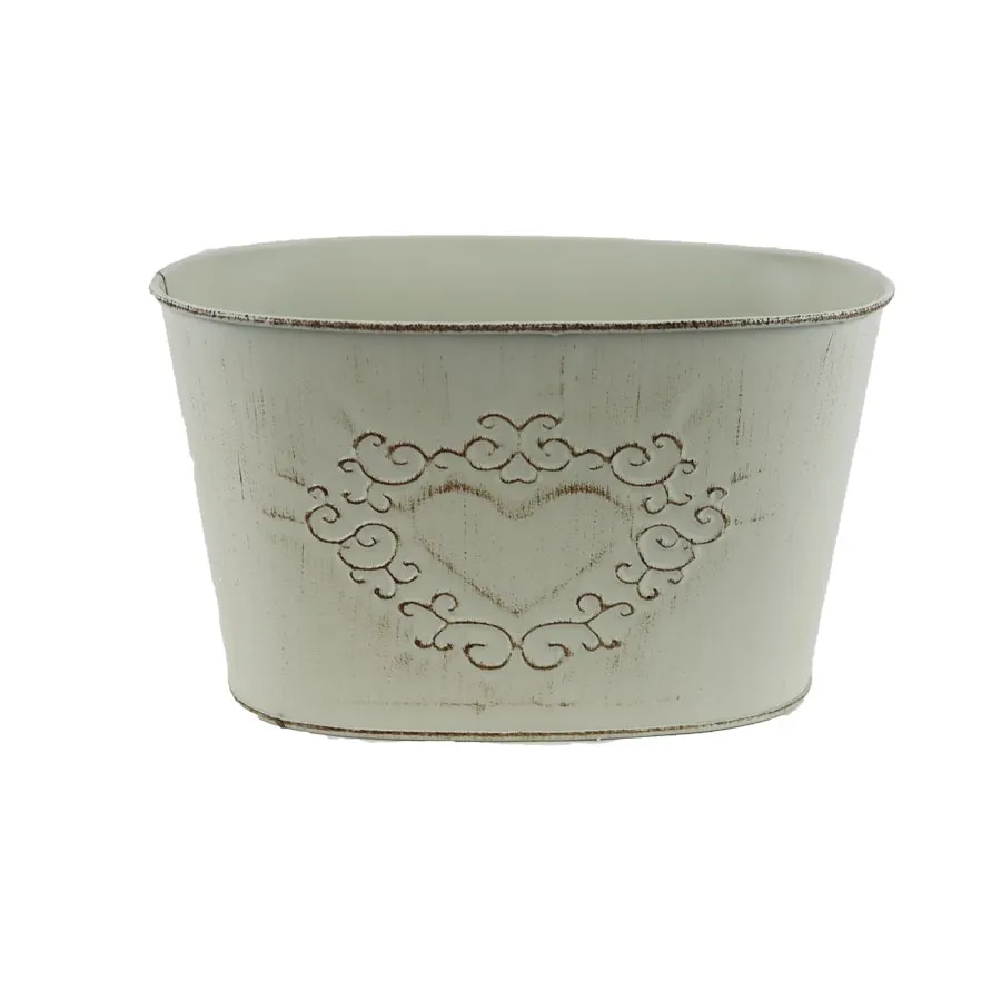 Metal oval flower pot K3946/1