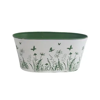 Flower pot tin oval K4131/2