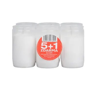 Oil candle 5+1 FREE, white 6 x 100g