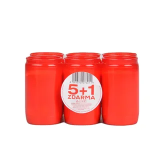 Oil candle 5+1 FREE, red 6 x 100g