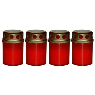 Plastic candle with lid, 4 pcs., 35g