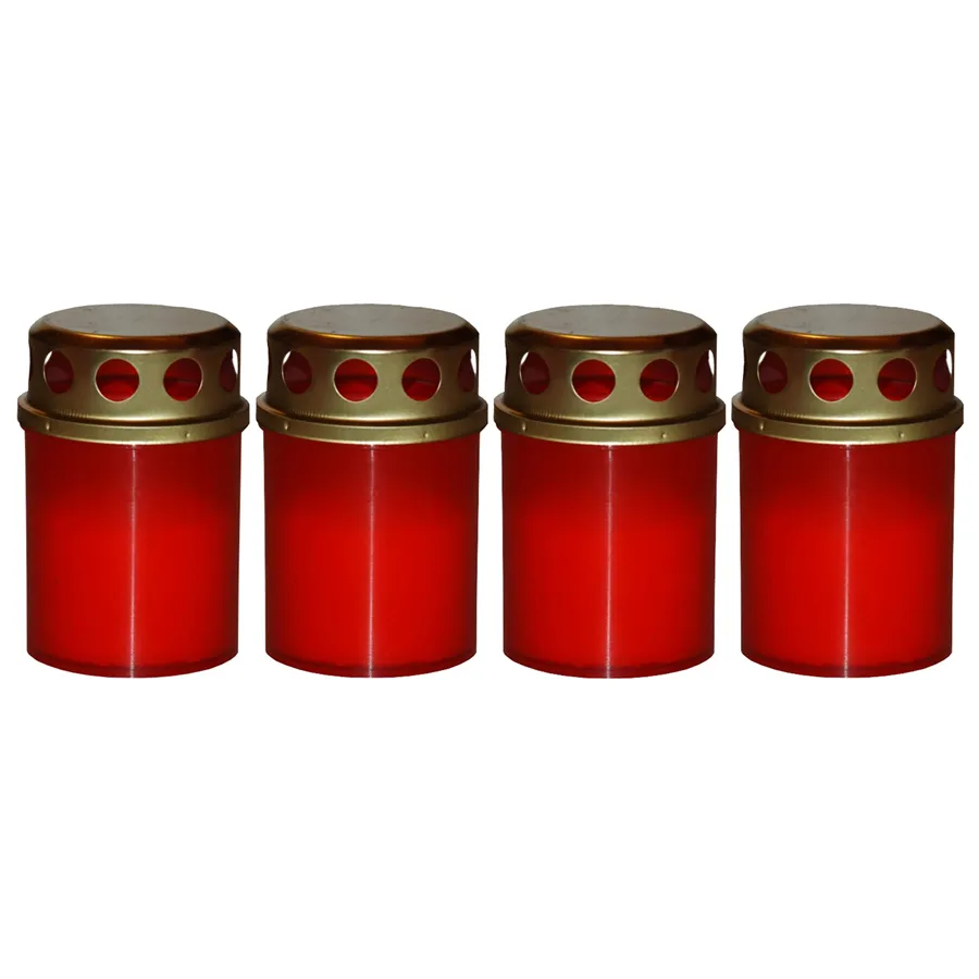 Plastic candle with lid, 4 pcs., 35g