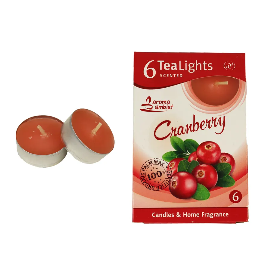 Tealight CRANBERRY 6 Pcs. MSC-TL1022