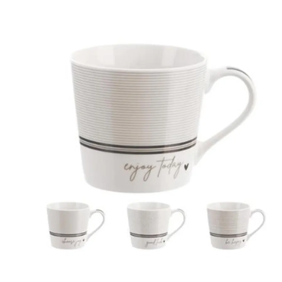 Cup porcelain LINE 0.44 l MIX set 4 pcs