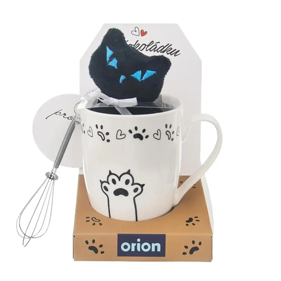 Ceramic mug + cat + whisk PETS 0.33 l O0318