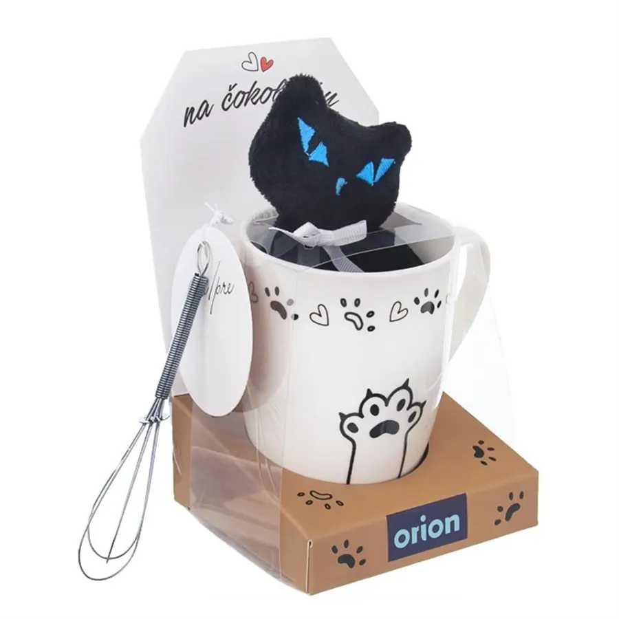 Ceramic mug + cat + whisk PETS 0.33 l O0318