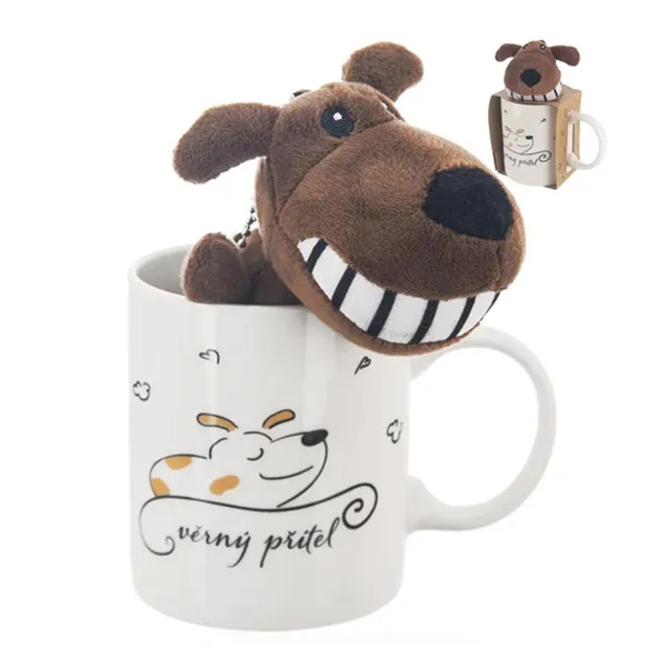 Ceramic mug + toy dog 0.39 l O0321