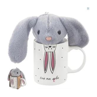 Ceramic mug + toy hare 0.39 l O0322