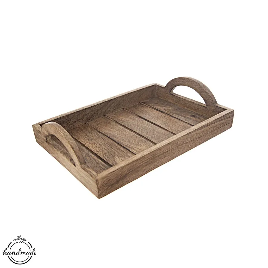 Wood tray MANGO 30.5x20.5 cm small