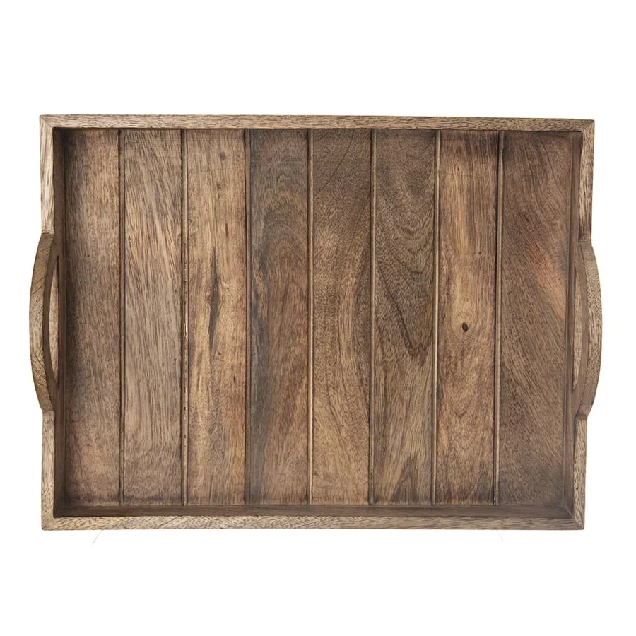 Tray wood MANGO 40.5x30.5 cm large