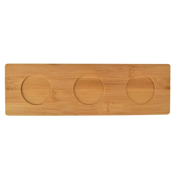 Portion bowl + spoon+bamboo serving tray. WHITELINE set