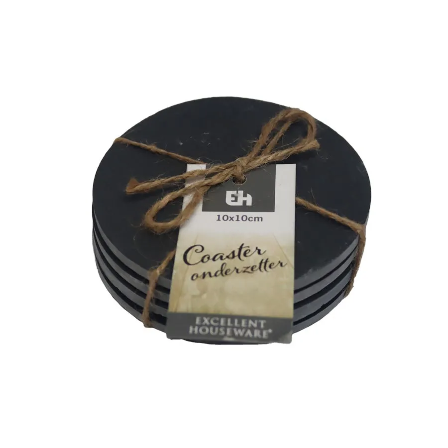 Round slate coaster O0470