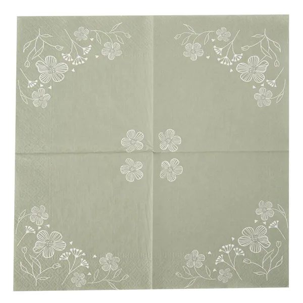 Paper napkin GREENISH 20 pcs 33x33 cm green