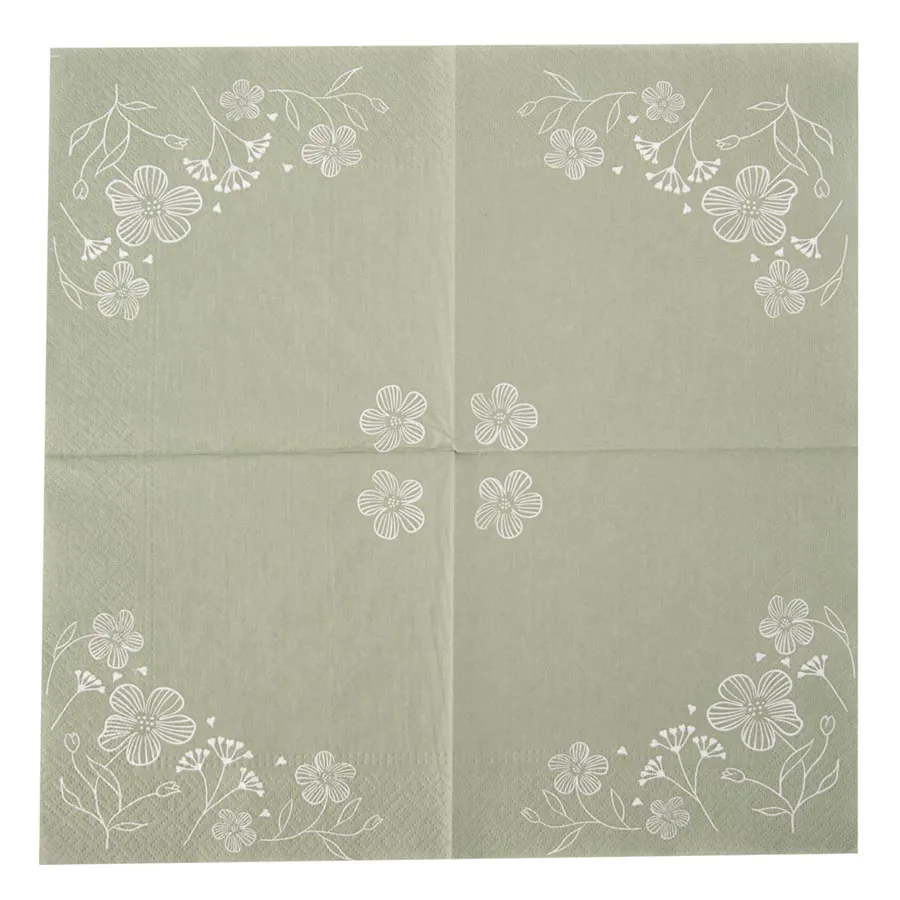 Paper napkin GREENISH 20 pcs 33x33 cm green