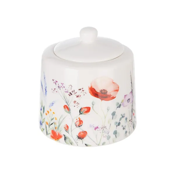 Porcelain sugar bowl POPPY dia 9,3 cm O0488