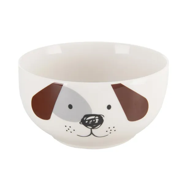 Mug + bowl porcelain set dog 0,35 l O0499