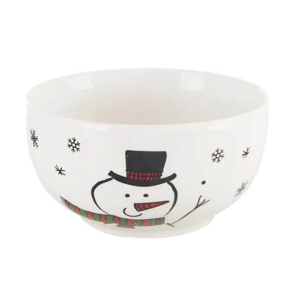 Mug + bowl porcelain set snowman 0,35 l O0500