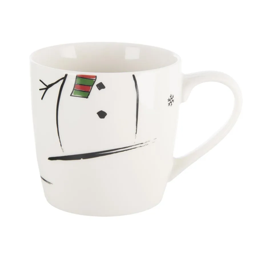 Mug + bowl porcelain set snowman 0,35 l O0500