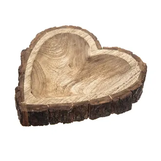 Mango/bark heart tray O0521