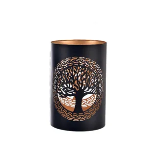 Candle holder metal TREE black/gold O0529/1