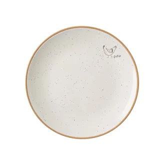 Ceramic dessert plate FARM hen O0537