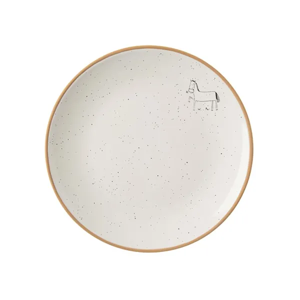 Ceramic dessert plate FARM horse O0540