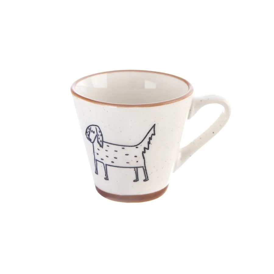 Porcelain espresso cup FARM dog  O0543