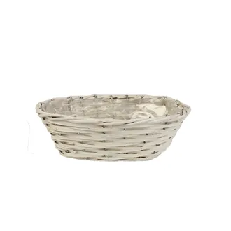 Flowerpot oval white P0990/3