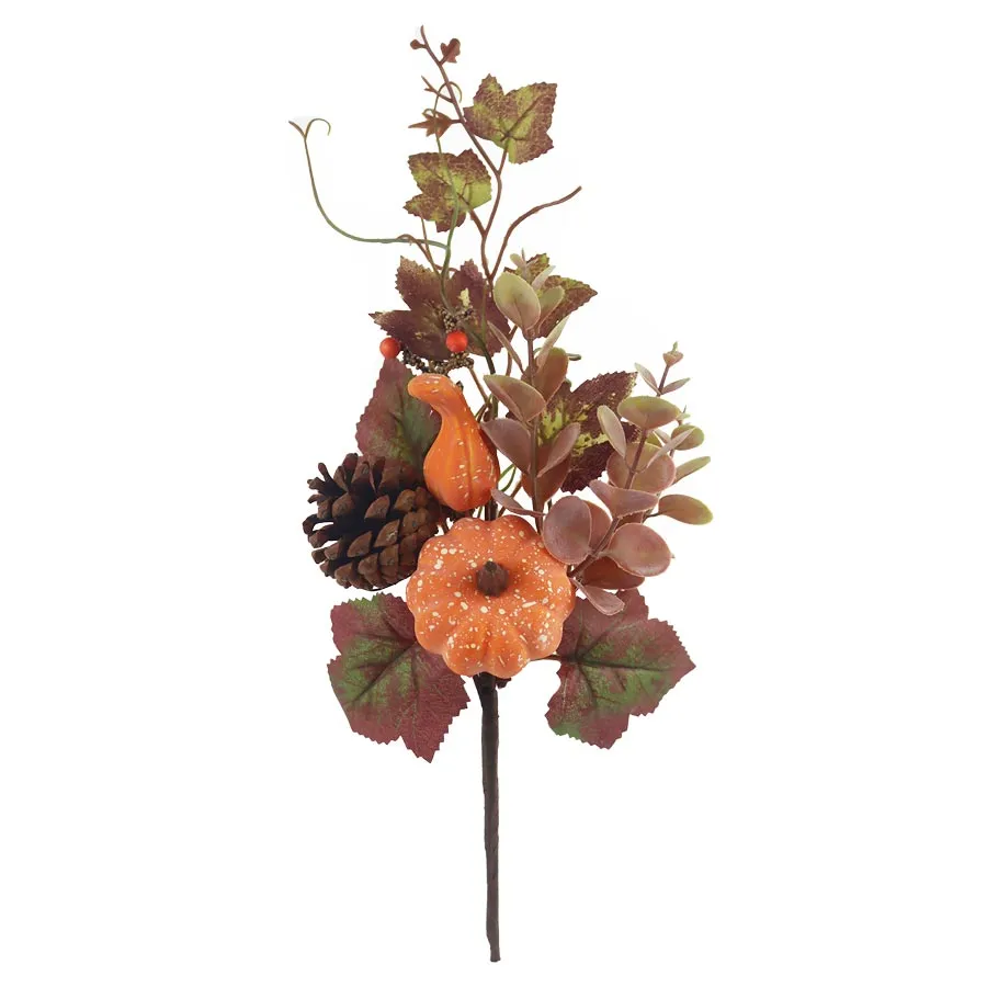 Decorative twig with pumpkin autumn decor P2087