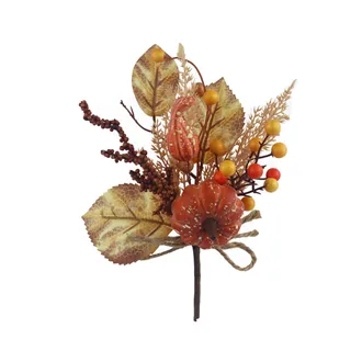 Autumn decor twig with pumpkin P2092