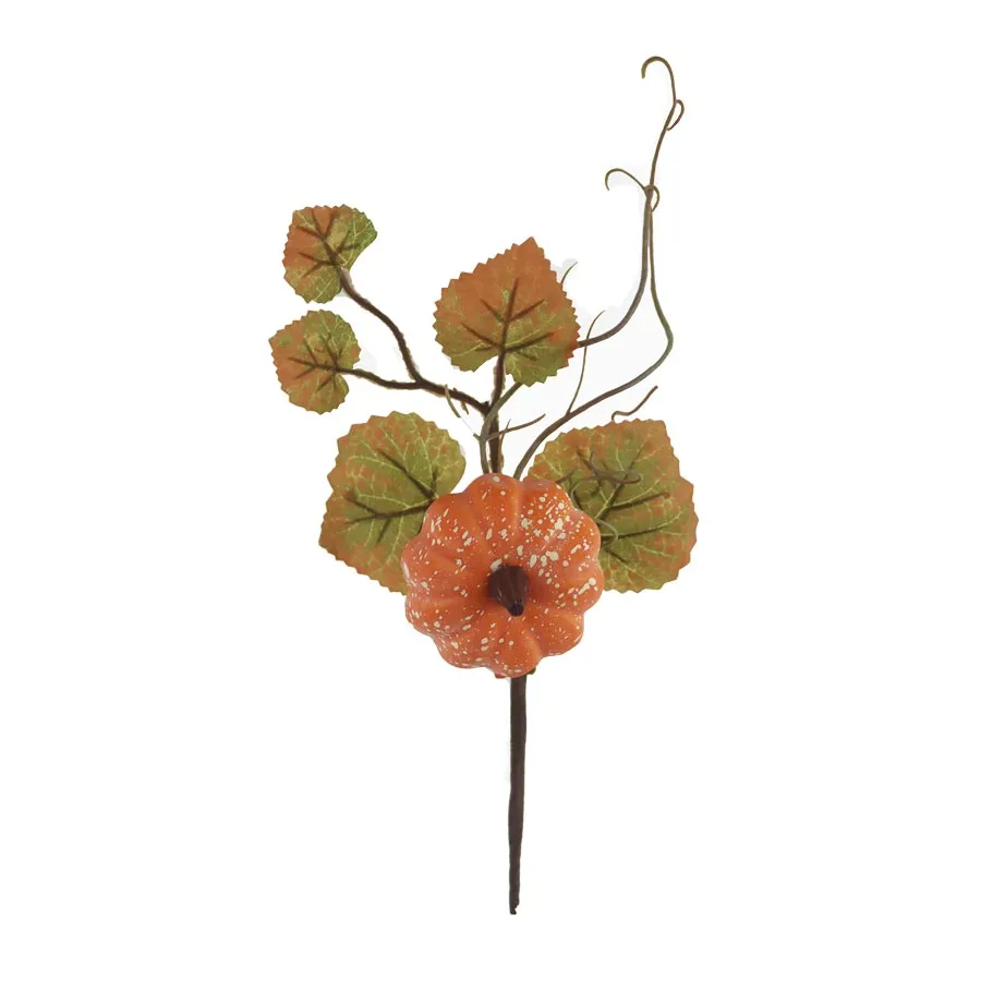 Decorative twig with pumpkin P2093