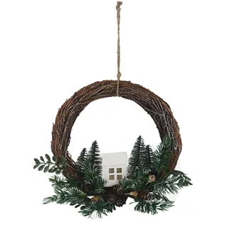 Wreath with decorations and LED P2134