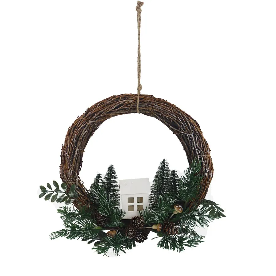 Wreath with decorations and LED P2134