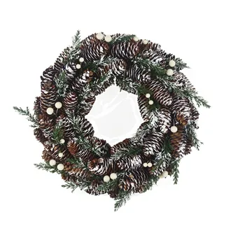 Christmas wreath with pine cones P2166