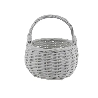 Wicker basket white P2213